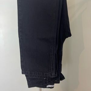 NA-KD Highwaisted Straight Leg Jeans With Side Slit Size 4